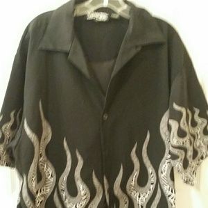 Men's Dragonfly Button Down Shirt Sz.XL